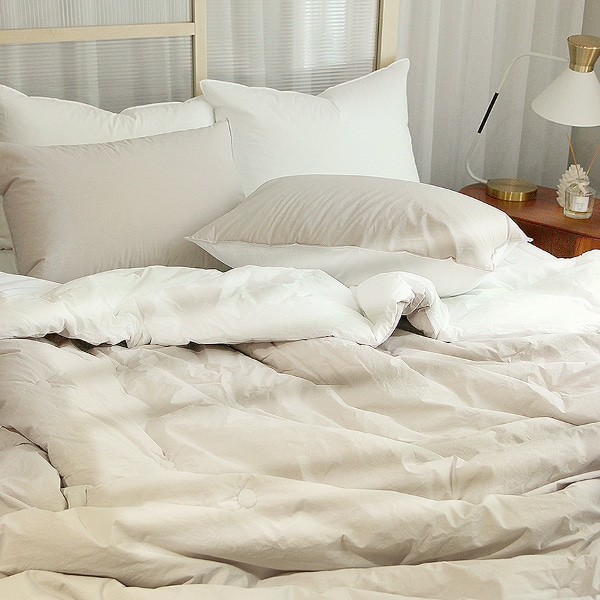 퓨어 고밀도 워싱 양면 차렵이불 (S/Q) - 5color