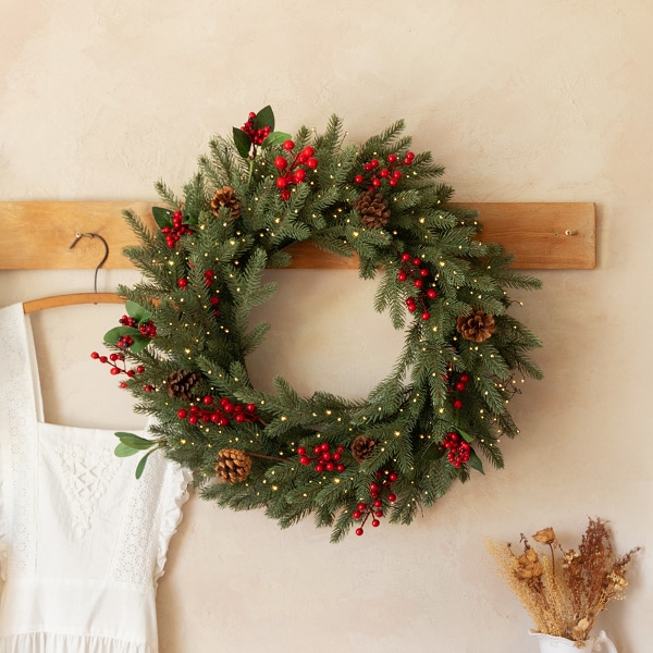 제이닷 프리미엄 크리스마스 리스 60cm PE 100